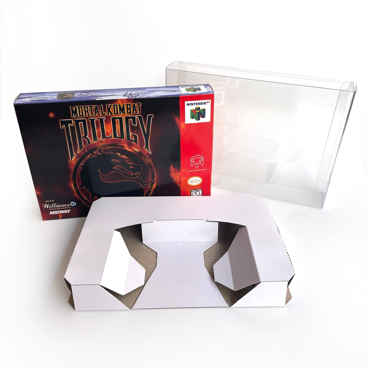Mortal Kombat game cartridge with tray box for N64 Nintendo 64