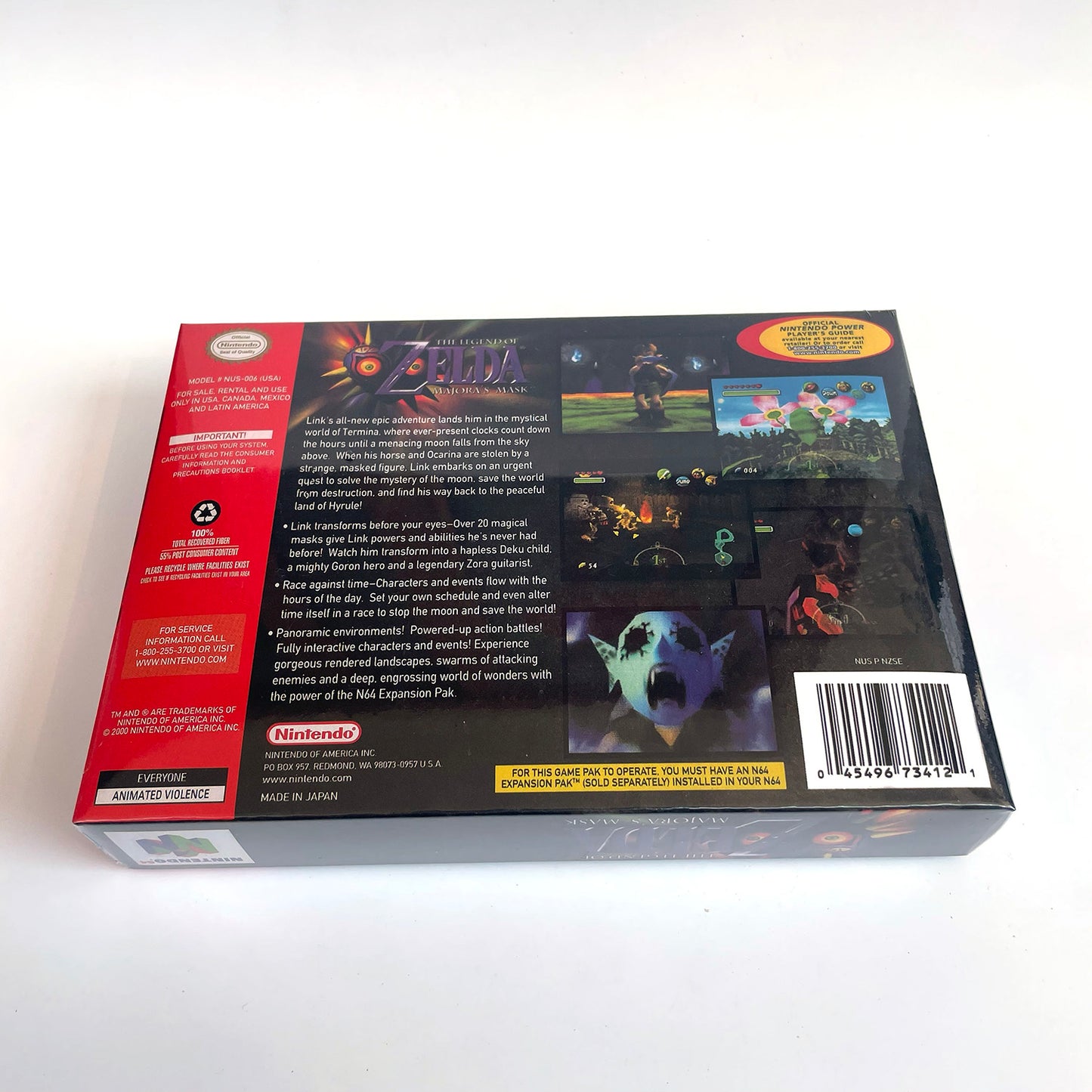 Zelda major mask game cartridge with tray box for N64 Nintendo 64