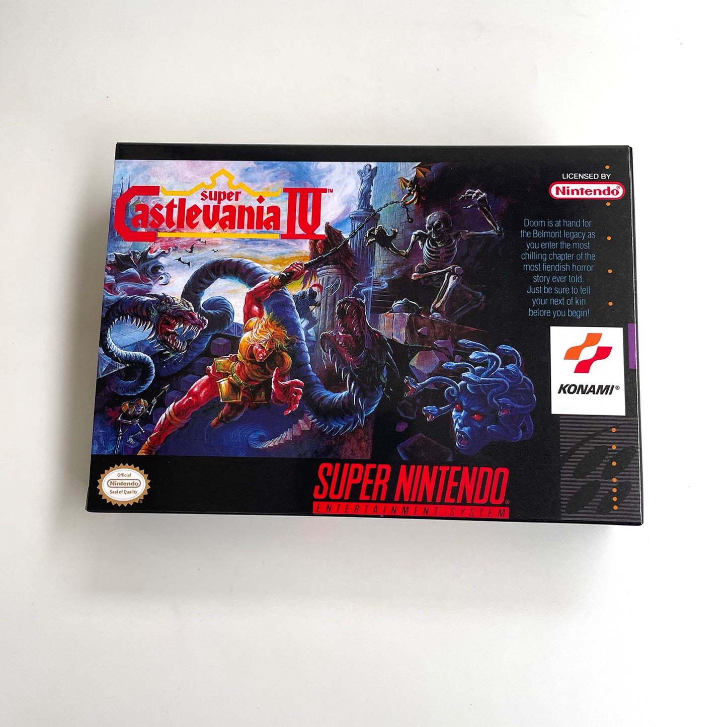 Super Castlevania IV cartridge with tray box manual for SNES super nintendo entertainment system