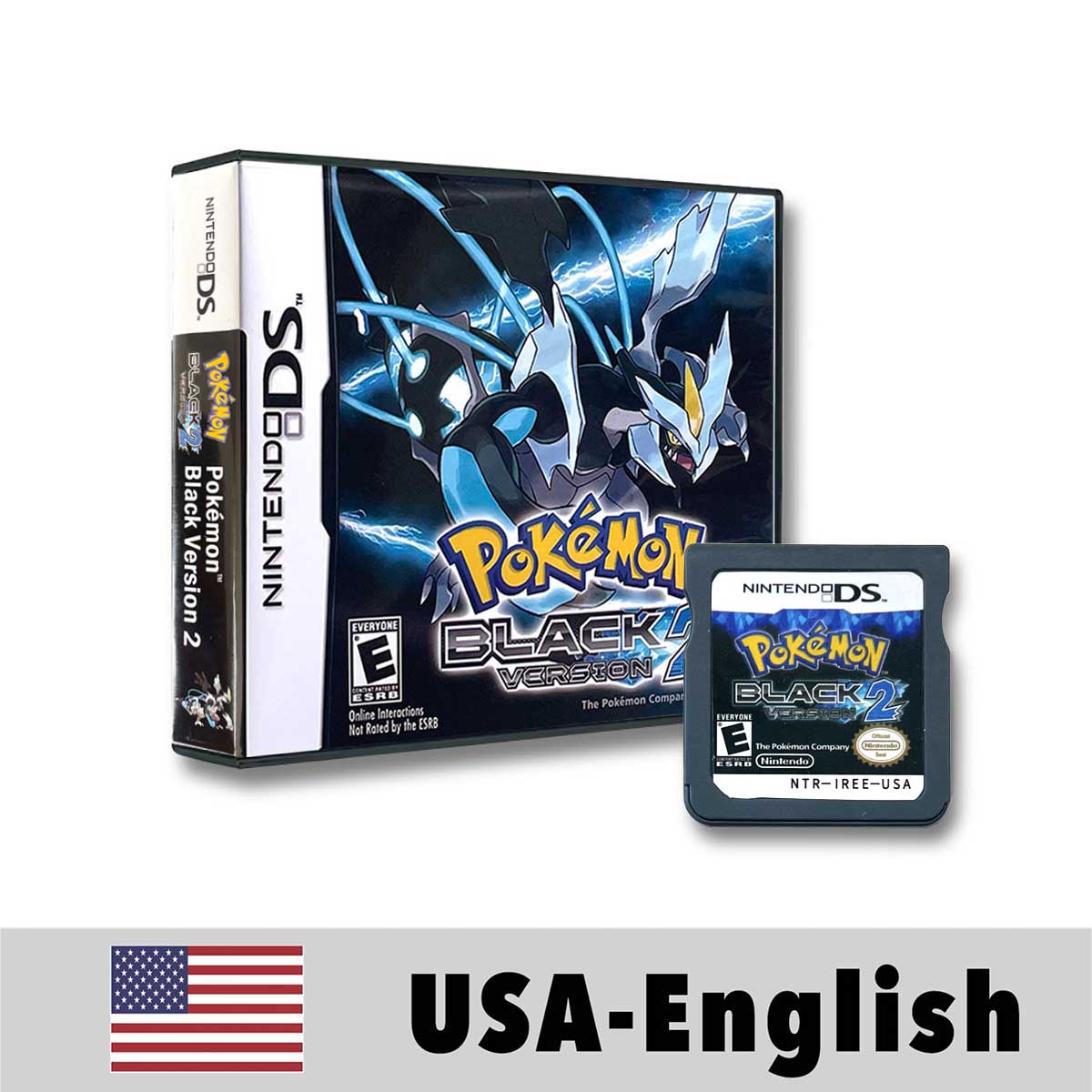 USA English Pokemon black 1 2 White 1 2 box Game Cartridge for DS NDS 3DS