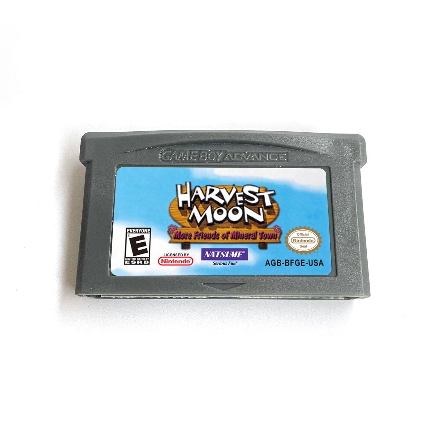 Harvest Moon More Friends of Mineral Town cartridge with tray box manual for gba game boy advance