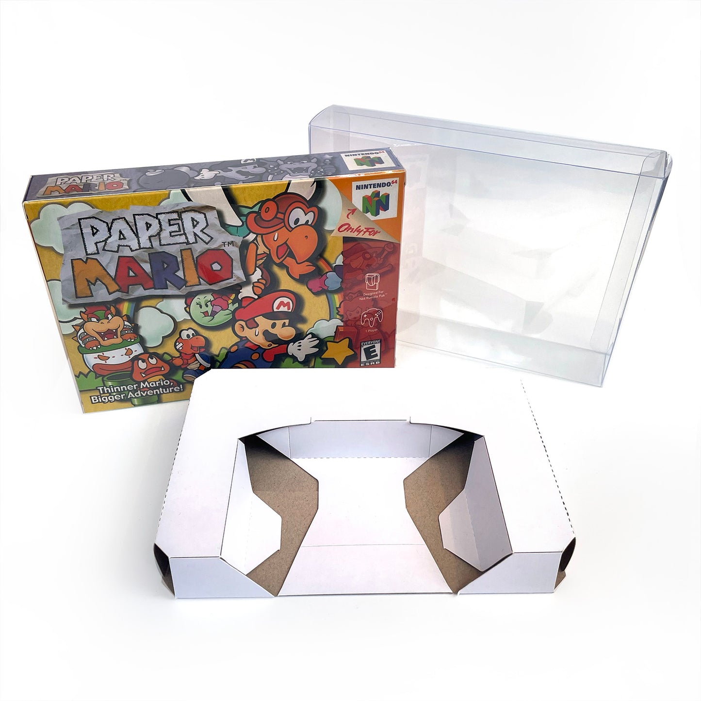 paper Mario game cartridge with tray box for N64 Nintendo 64