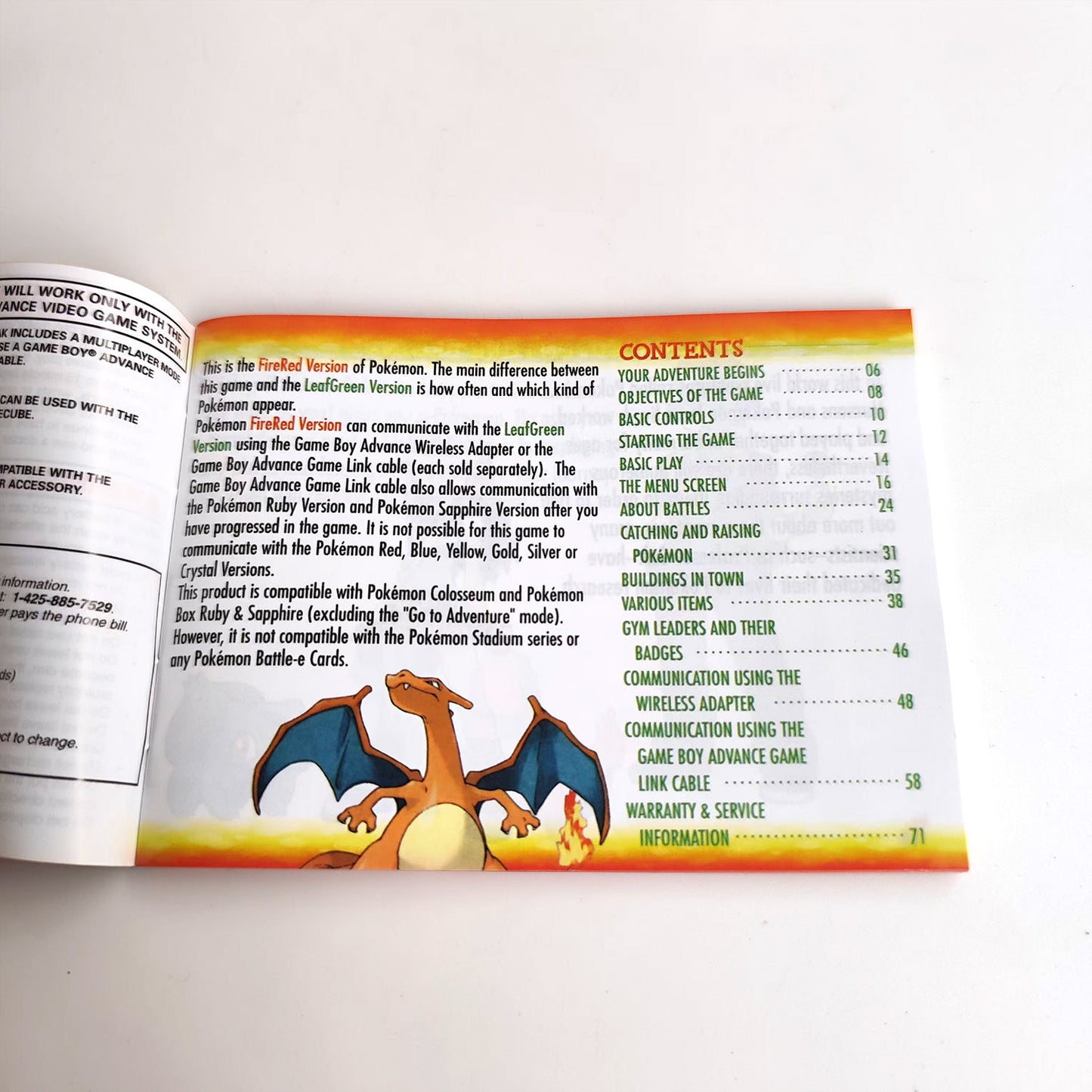 pokemon firered version cartridge with tray box manual for gba game boy advance