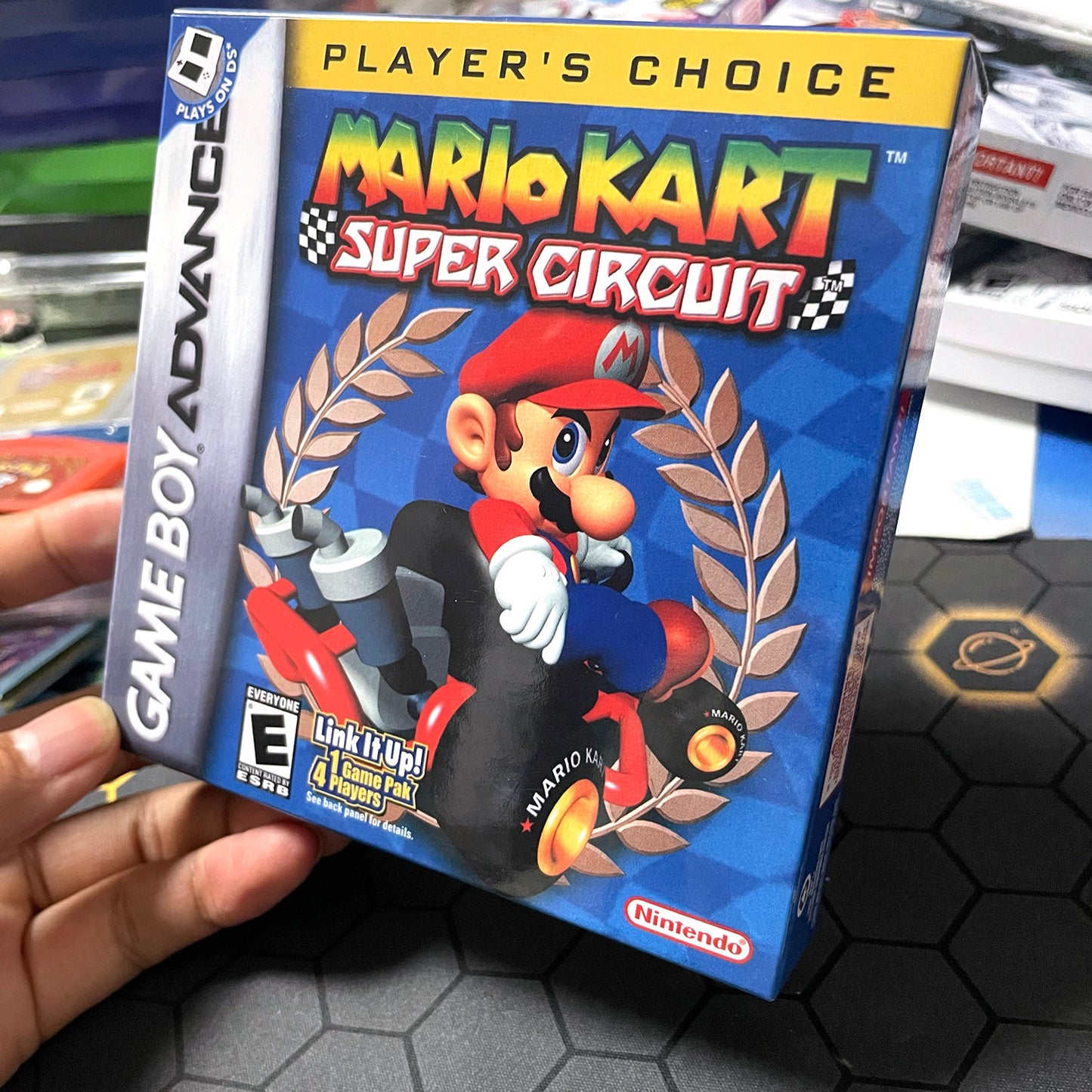 Mario Kart Super Circuit cartridge with tray box manual for gba game boy advance