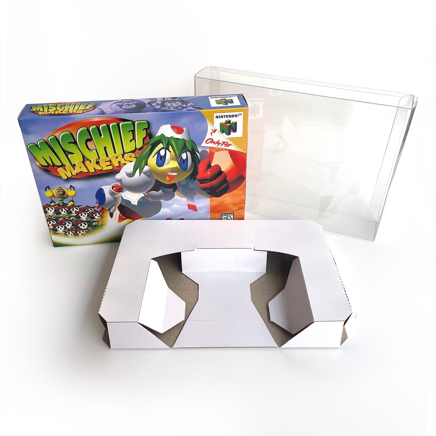 Mischief Makers game cartridge with tray box for N64 Nintendo 64