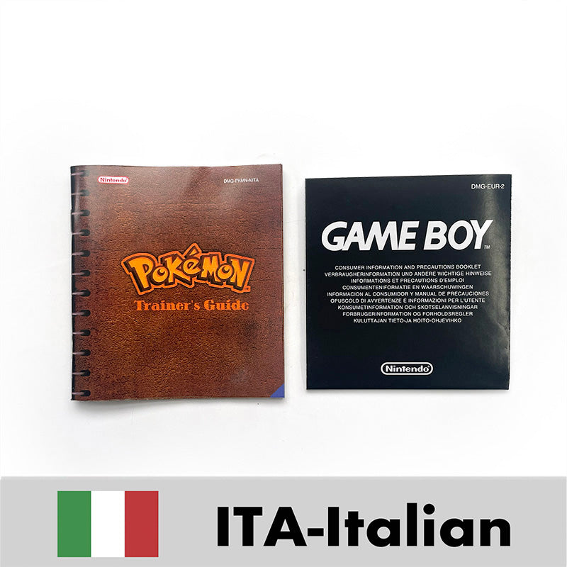 USA FRA NOE ESP ITA Pokemon Yellow Blue Red Crystal Silver Gold Green manual for GBC