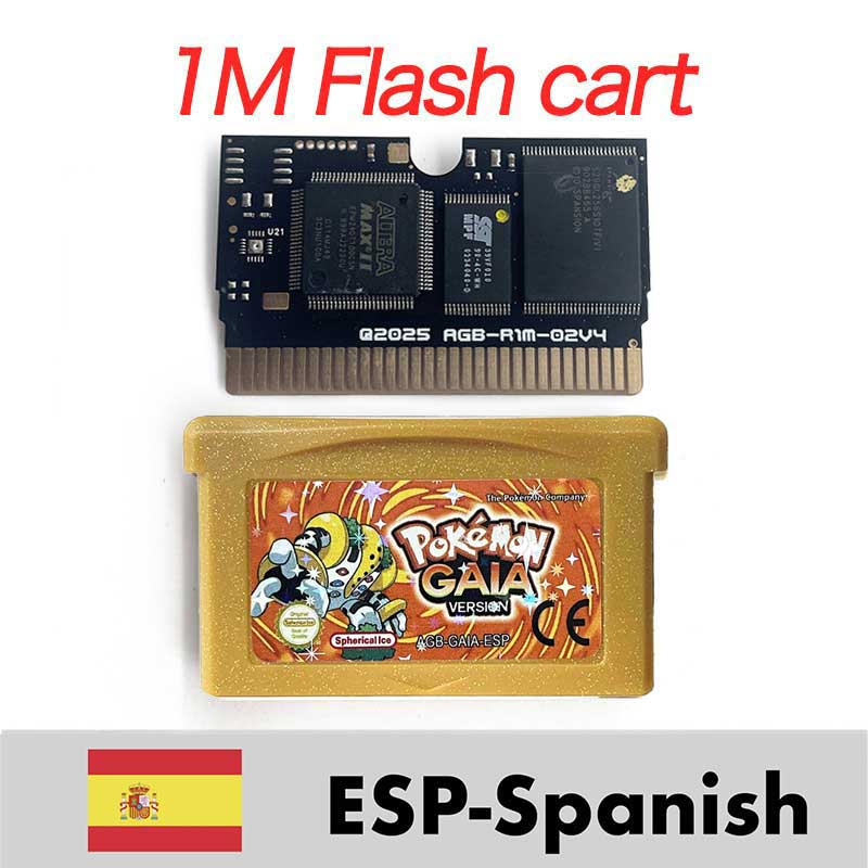 USA ESP Pokemon GAIA ( 1 M Flash cart ) Cartridge for GBA