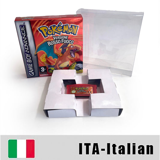 ITA Italian IC save 1 M flash cart pokemon fuoco version box with tray Nintendo game cartridge for gba game boy advance