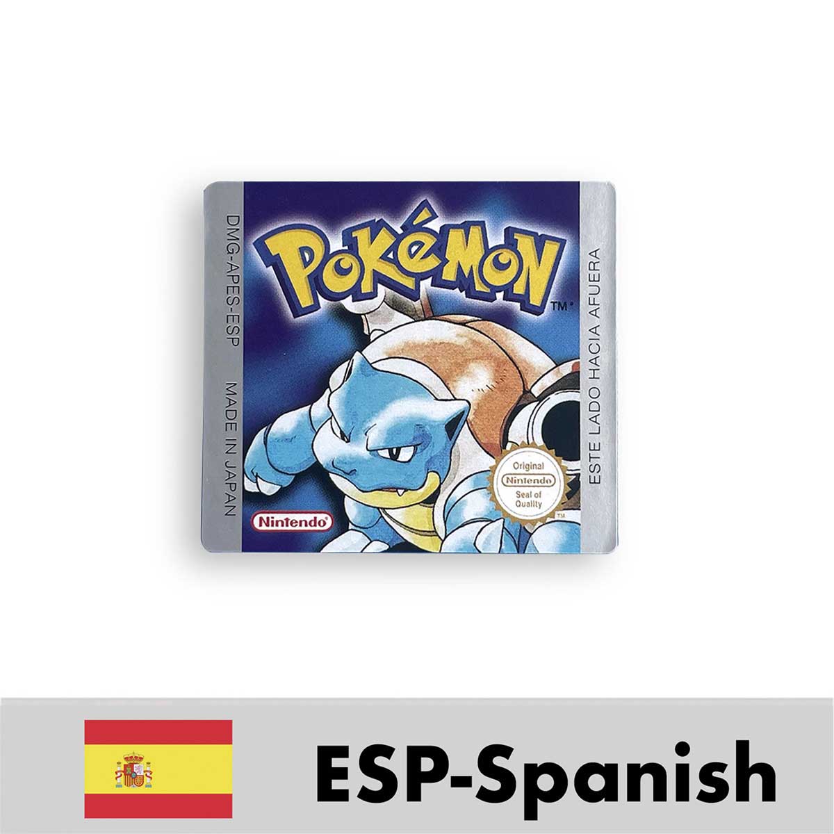 USA FRA NOE ESP ITA EUR Pokemon crystal gold silver red blue yellow Metallic FoilFinish Box Trey Manual label for GBC