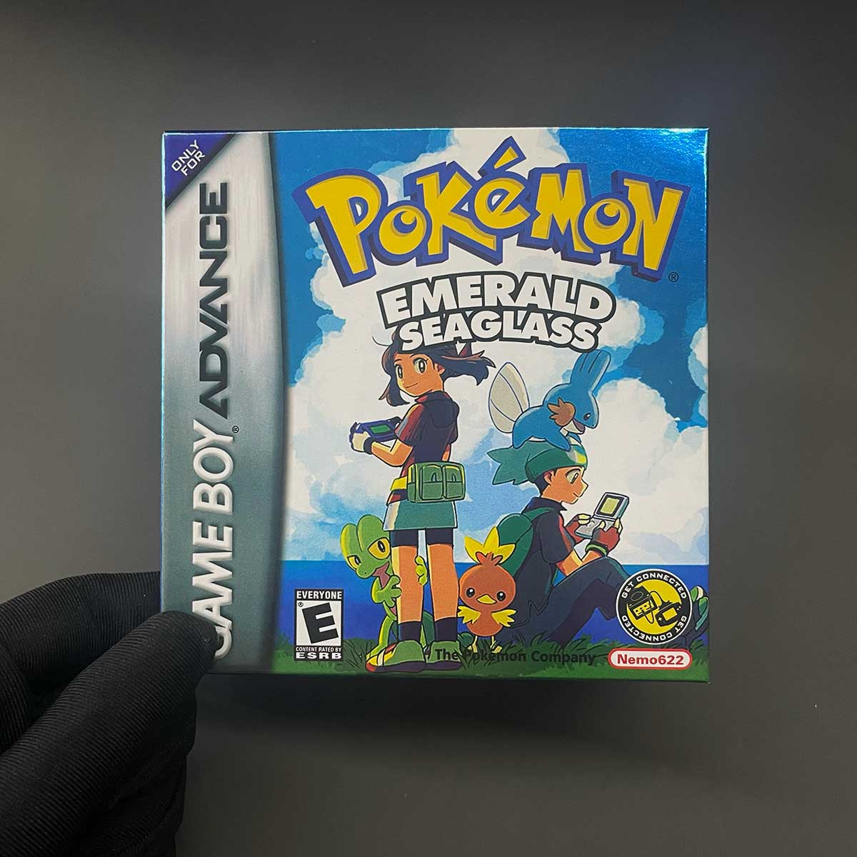 Pokemon emerald seaglass ( RTC Flash cart ) Cartridge for GBA