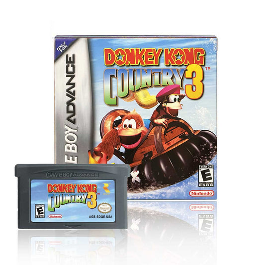 USA Englsih Donkey Kong Country 3 Nintendo Game Cartridge Tray Box for Gba
