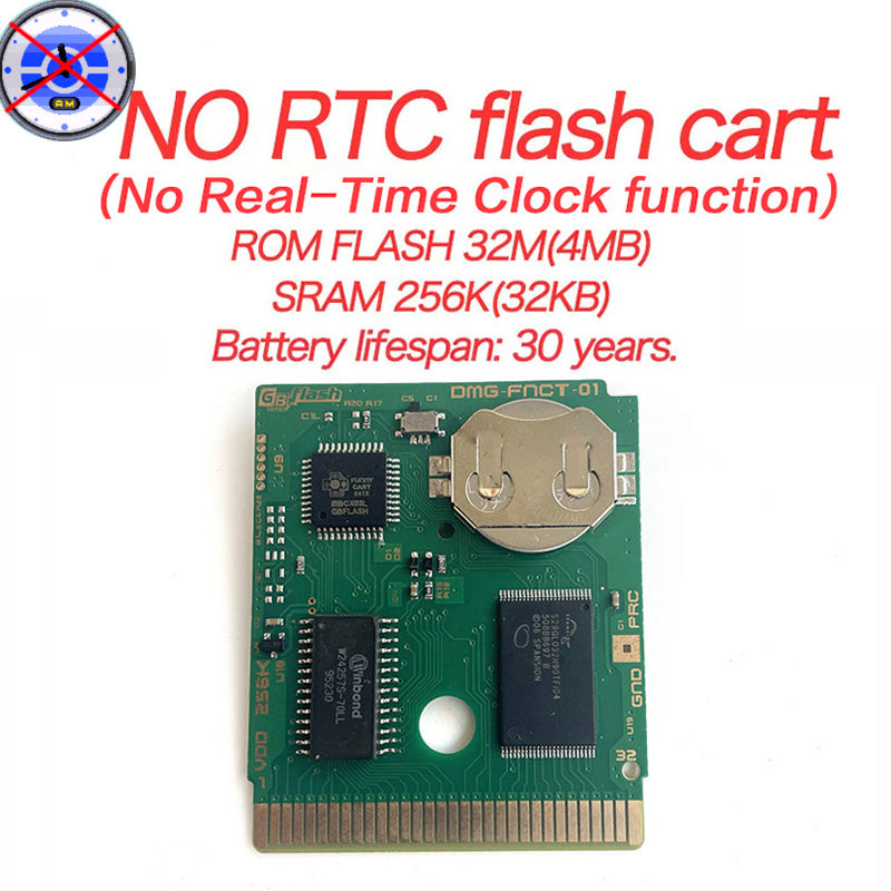 ITA ESP EUR FRA NOE USA Pokemon series RTC Flash silver crystal gold NO RTC flash yellow red blue 16 bit box tray Game Cartridge for GBC Multi-language