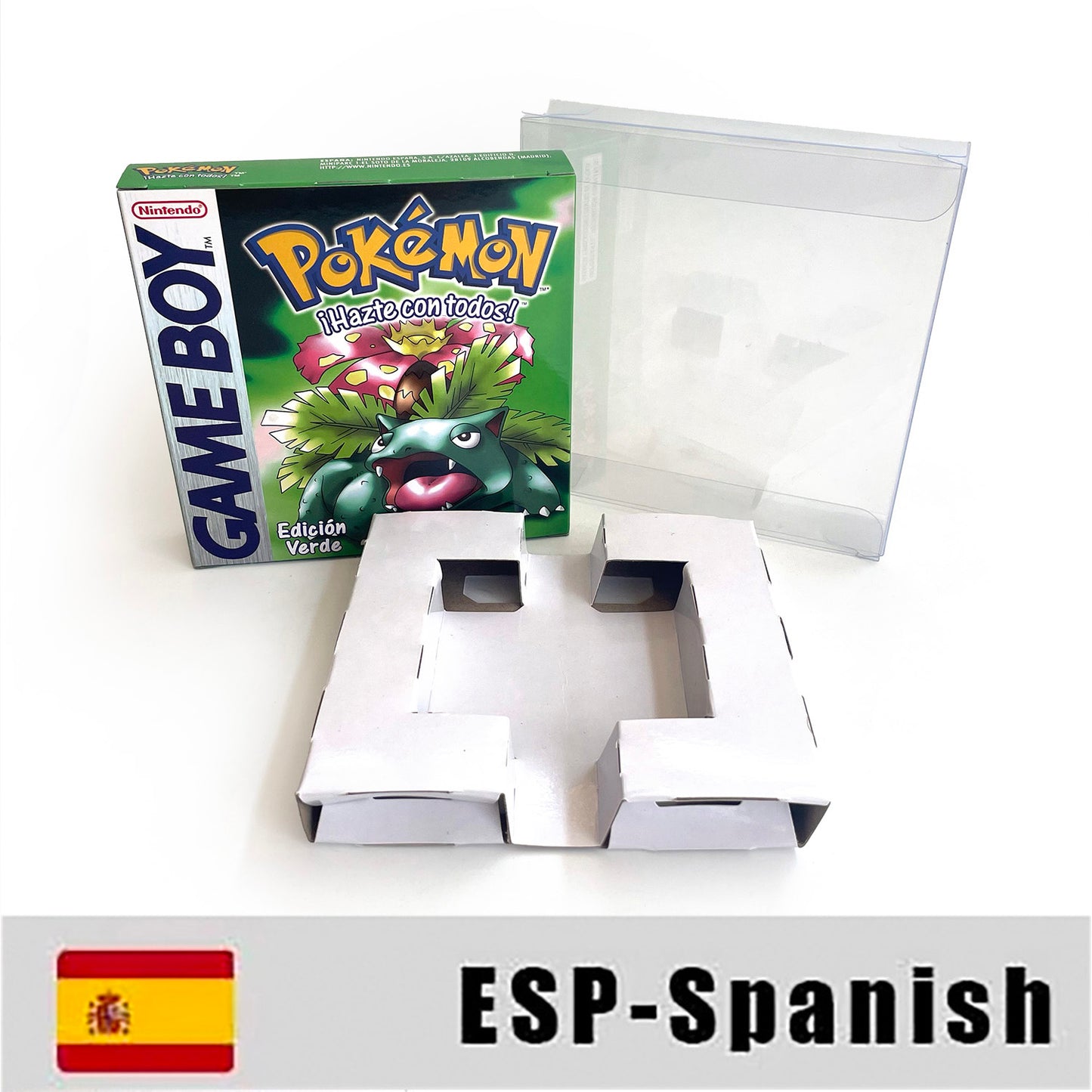 GBC GAME ESP Spanish gbc game pokemon green pokemon verde version Nintendo cartridge with tray box game boy color