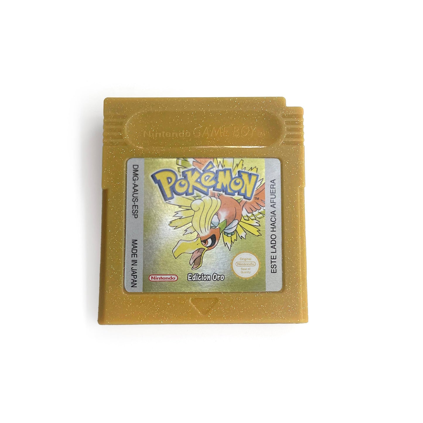 gbc game ESP Spanish pokemon gold version RTC Flash cart Battery save pokemon oro cartridge with tray box game boy color