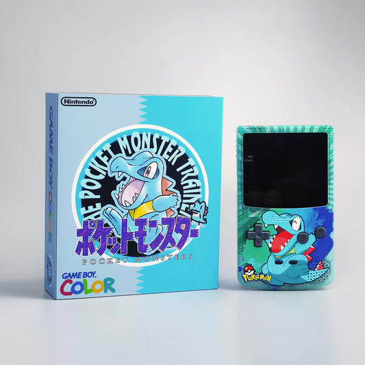 GBC GAMEBOY COLOR game console, high brightness handheld console, point-to-point full fit small saw crocodile