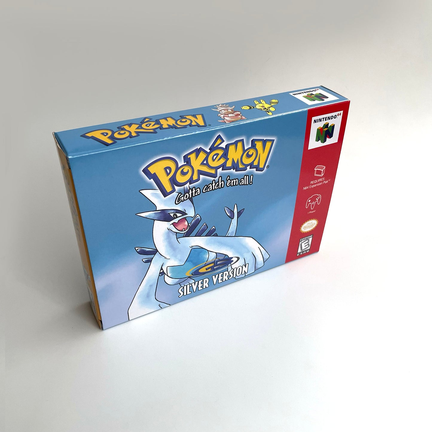 pokemon silver version game cartridge with tray box for N64 Nintendo 64