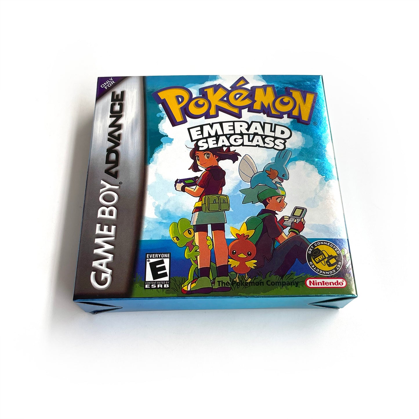 USA  English RTC Flash cart Pokemon emerald seaglass GBA Game Cartridge Video Game Console Card Rom Hack