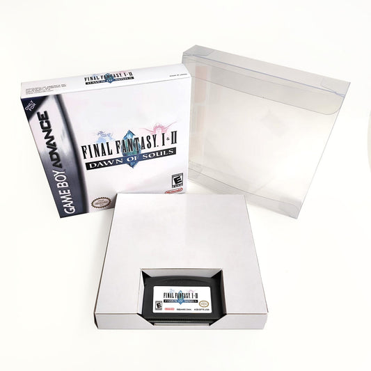 Final Fantasy I & II cartridge with tray box manual for gba game boy advance