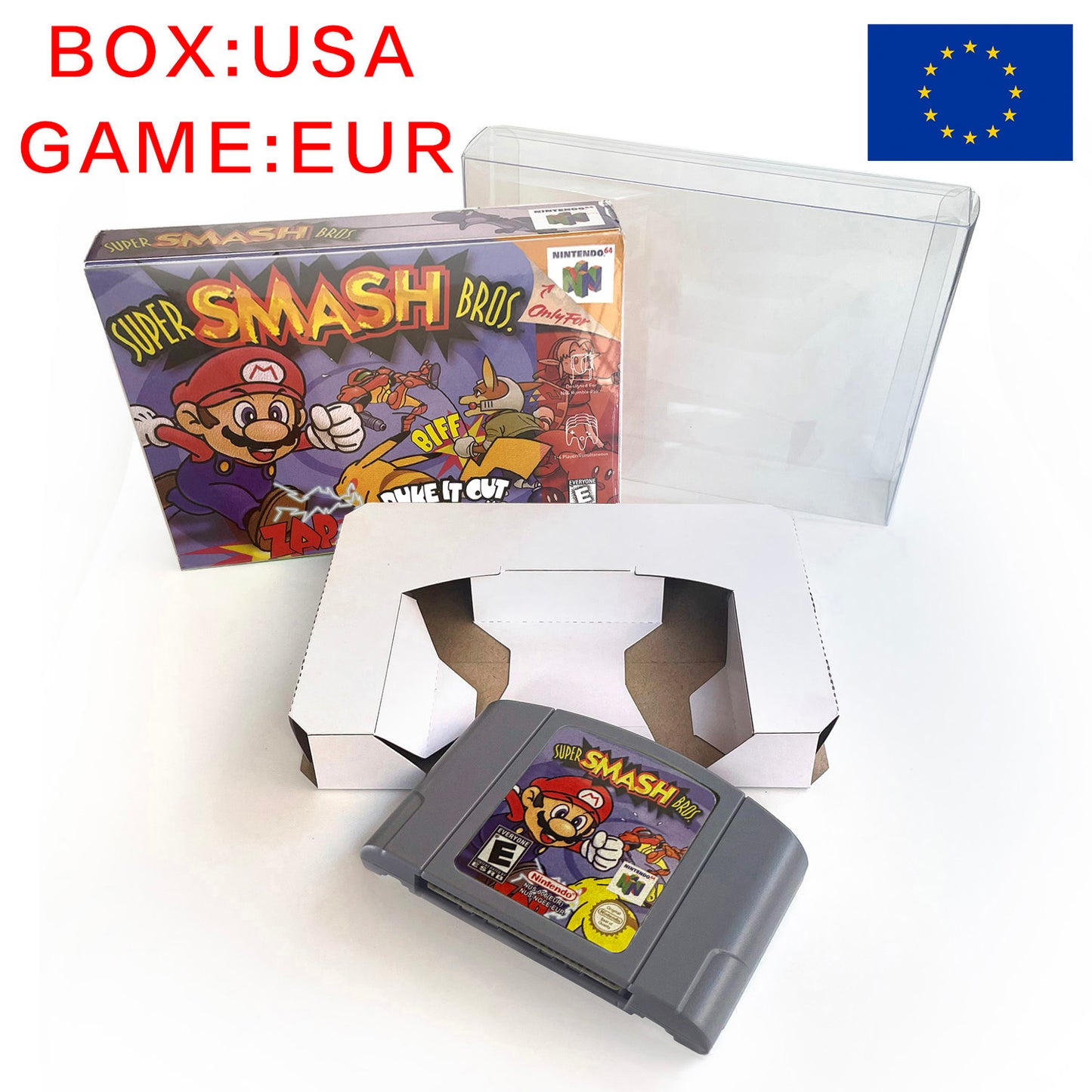 EUR PLA Version English Zelda Major Mask Resident Evil 2 Banjo Kazooie Mario Party 2 Game Cartridge with Tray Box for N64 Nintendo 64
