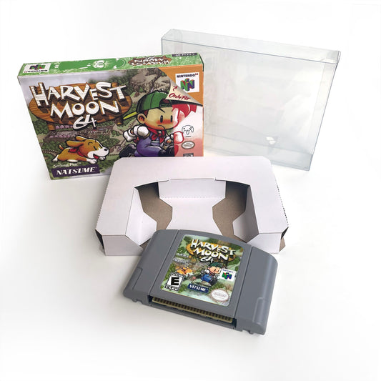 harvest moon 64 game cartridge with tray box for N64 Nintendo 64
