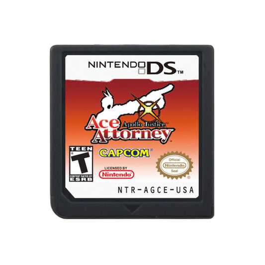 Apollo Justice Ace Attorney Game cartridge for Nintendo Ds 3ds 2ds