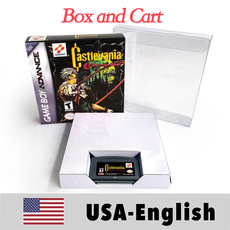 USA Englsih Zelda,super Mario,Castlevania,Metroid,Kirby,Final Fantasy,donkey Kong,Fire Emblem Nintendo box tray Game Cartridge for Gba