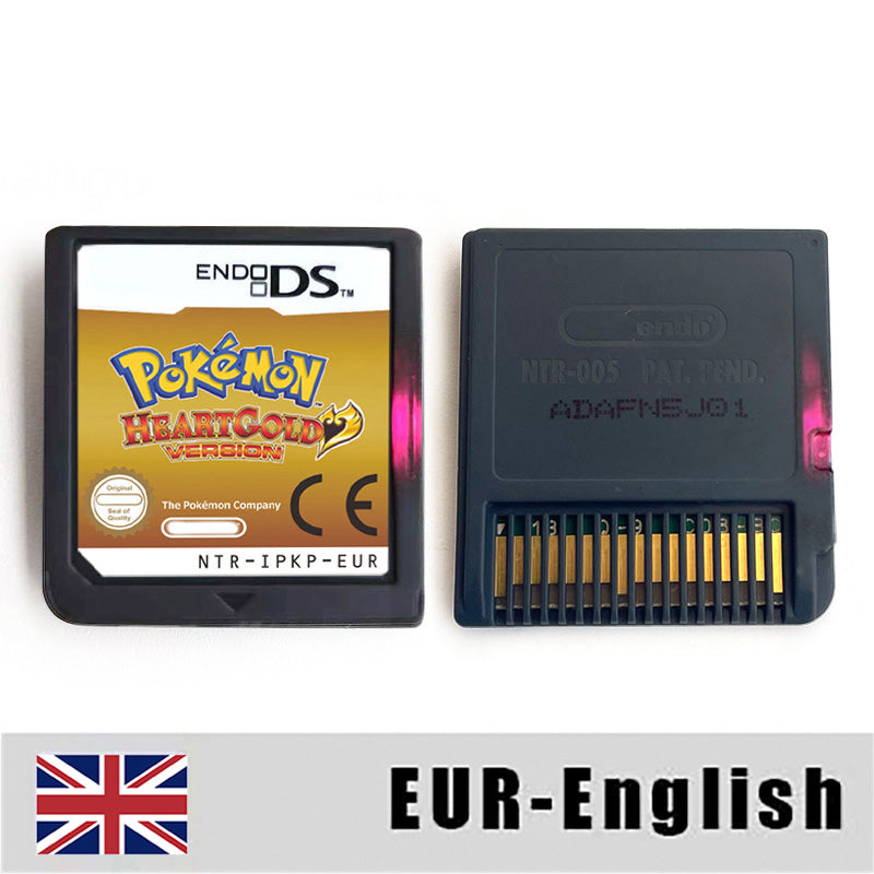 ESP ITA FRA USA EUR NOE Pokemon HeartGold SoulSilver Platinum Diamond Pearl Nintendo Video Console Game Cardride For DS 2DS 3DS