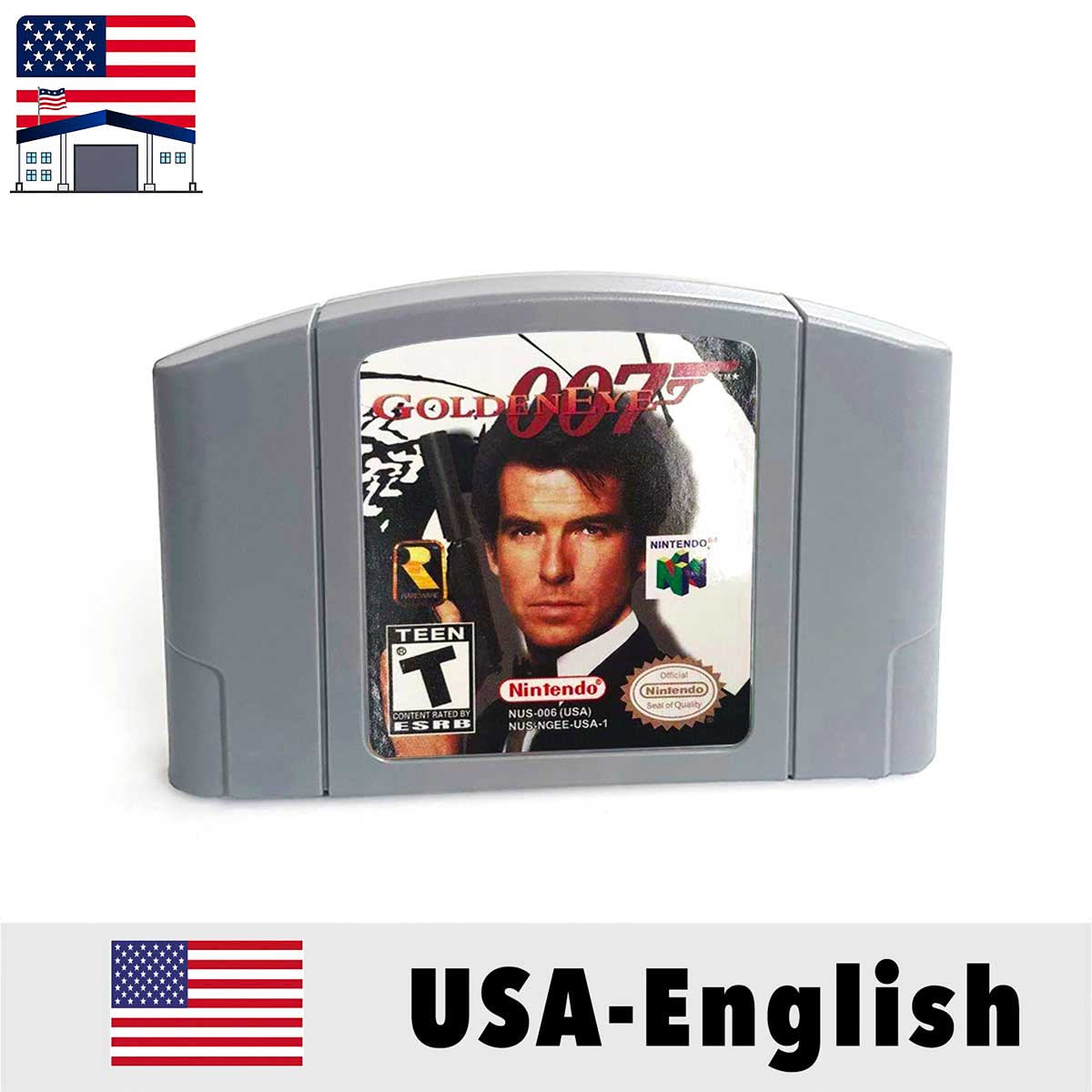 （Shipped From The United States) GolenEye Earthwork Jim 3D Conkers Bad Fur Day Donkey Kong 64 USA NTSC Version English Retro Video Game Consoles 64bit Game Cartridge for N64