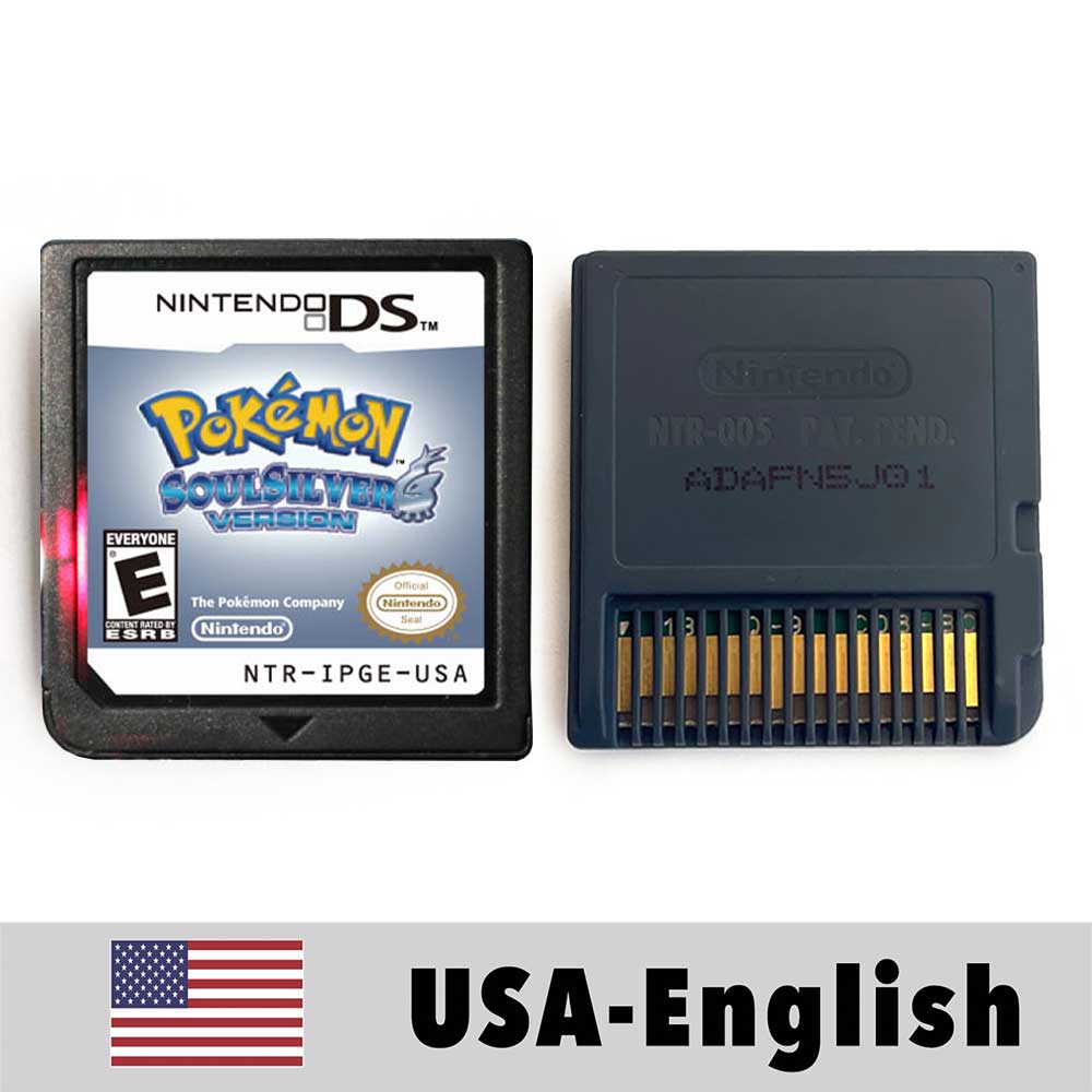 ESP ITA FRA USA EUR NOE Pokemon HeartGold SoulSilver Platinum Diamond Pearl Nintendo Video Console Game Cardride For DS 2DS 3DS