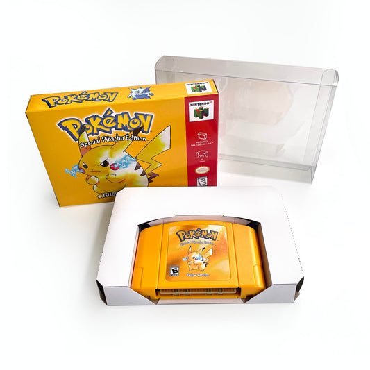 pokemon yellow version game cartridge with tray box for N64 Nintendo 64