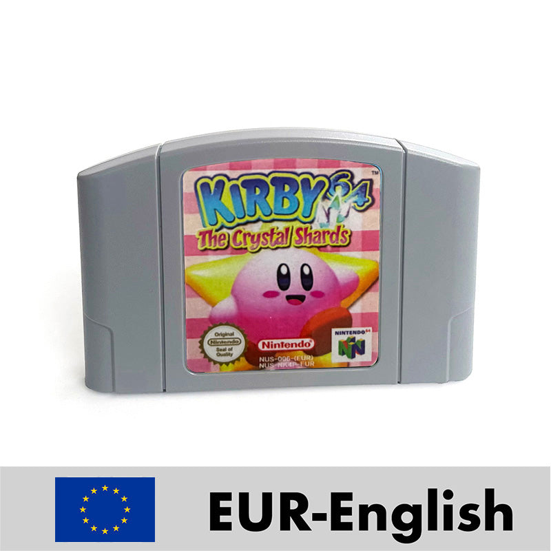EUR PLA version English kirby 64 game cartridge with tray box for N64 Nintendo 64
