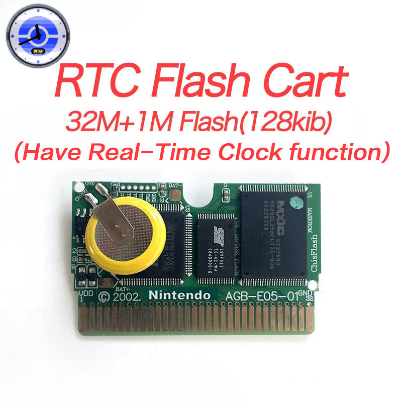 EUR ESP NOE FRA ITA USA RTC flash 1 M Flash CART  Pokemon 5 types Sapphire Firered Emerald Ruby Leafgreen Video Game cart for GBA Multilingual