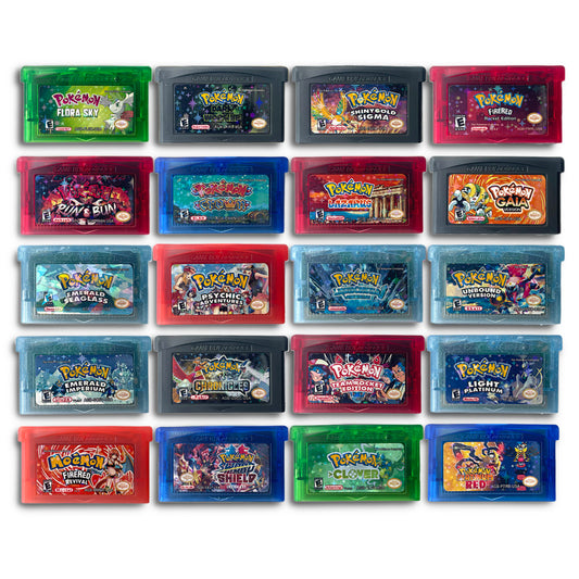 GBA Game USA Pokemon FLORA SKY liquid crystal shiny gold sigma gaia dark worship Cartridge Game Console Card Rom Hack English