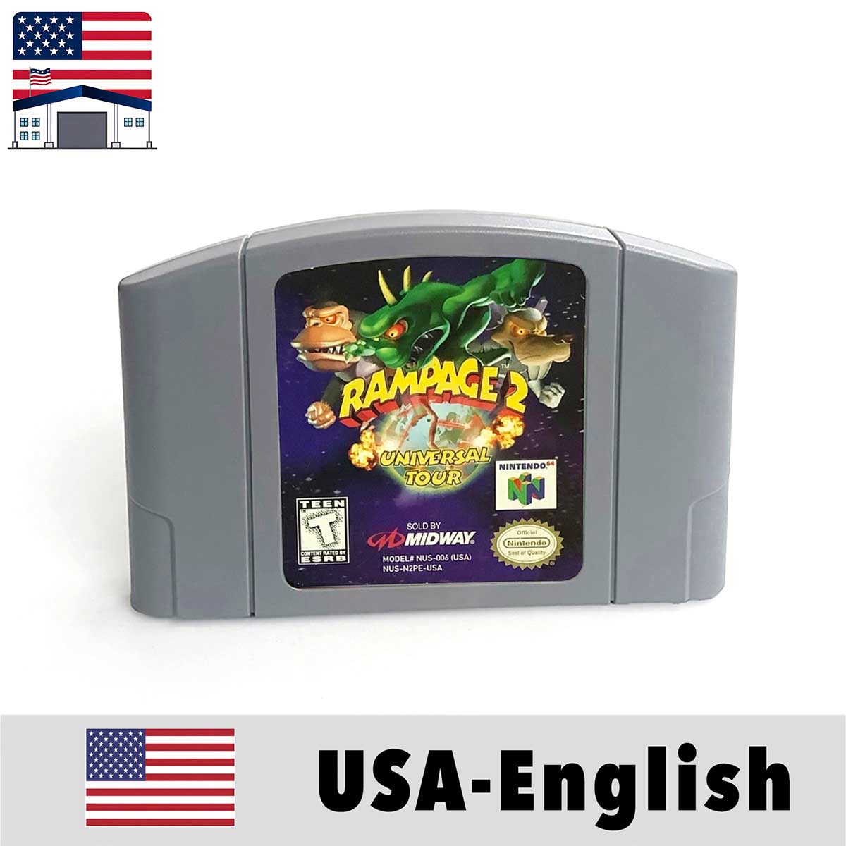 （Shipped From The United States) USA NTSC Version English Retro Video Game Consoles 64bit Game Cartridge for N64