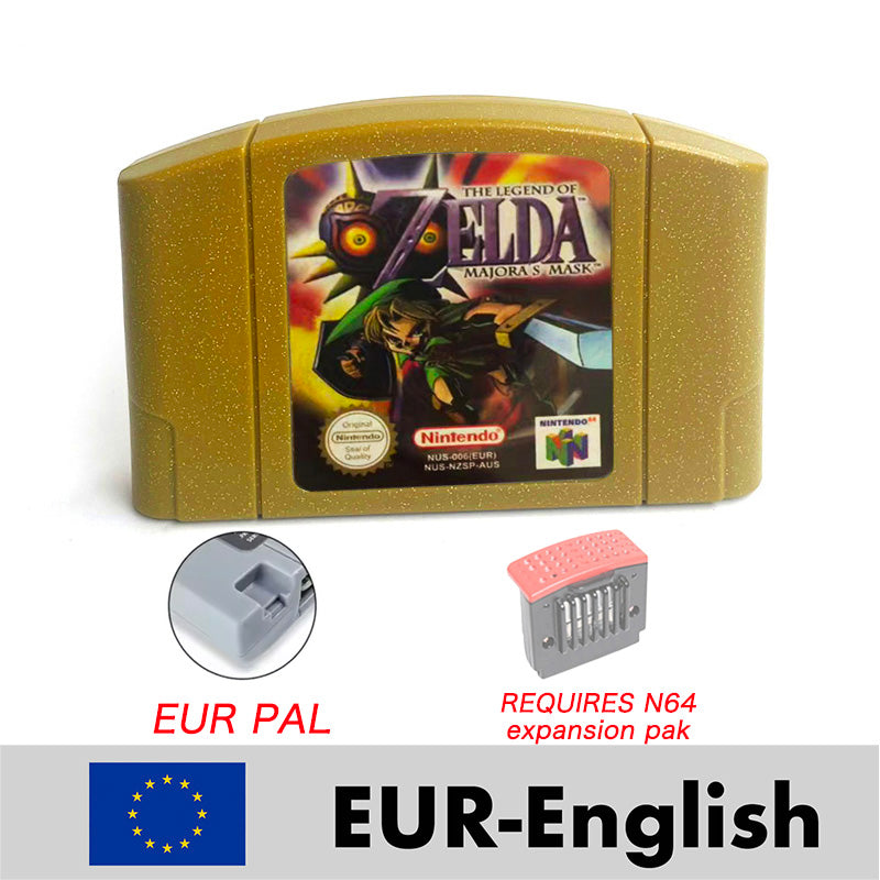 EUR PAL Version English Zelda Major Mask Resident Evil 2 Banjo Kazooie Mario Party 2 Game Cartridge for N64 Nintendo 64