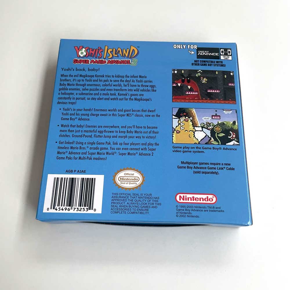 USA Englsih Super Mario Acvance 3 Game Cartridge Tray Box Nintendo for Gba Game Boy Advance