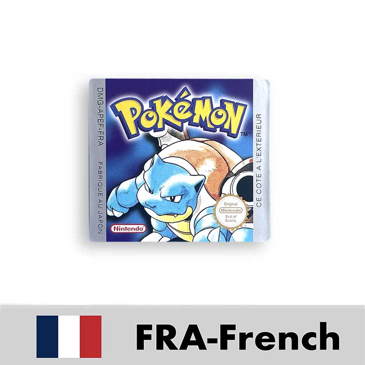 USA FRA NOE ESP ITA EUR Pokemon crystal gold silver red blue yellow Metallic FoilFinish Box Trey Manual label for GBC
