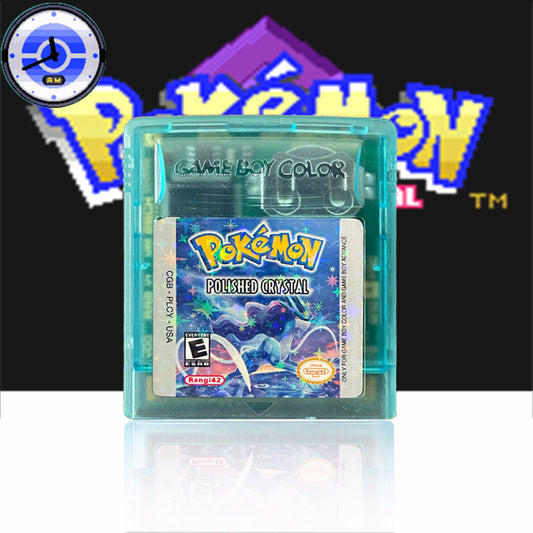 Pokemon POLISHED CRYSTAL v3.1.1 ( RTC Flash cart ) Cartridge for gbc