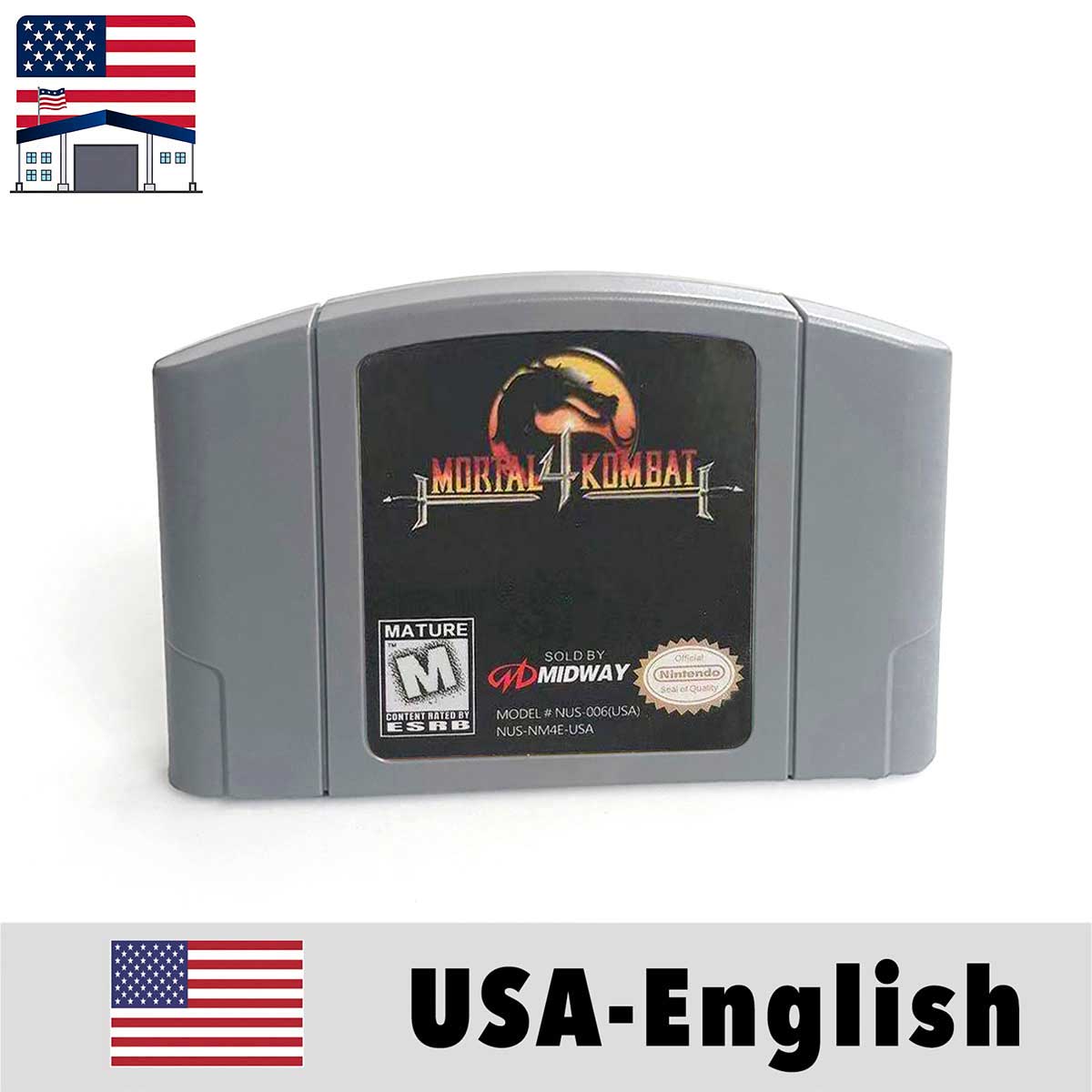 （Shipped From The United States) Mortal-Kombat Series WCW WWF USA NTSC Version English Retro Video Game Consoles 64bit Game Cartridge for N64