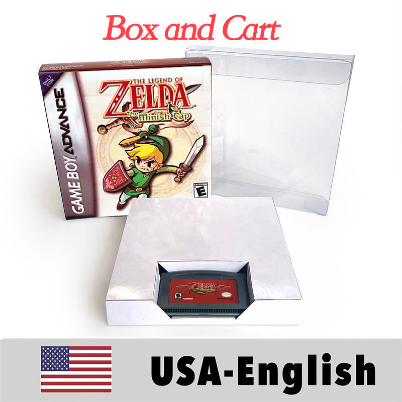 USA Englsih Zelda,super Mario,Castlevania,Metroid,Kirby,Final Fantasy,donkey Kong,Fire Emblem Nintendo box tray Game Cartridge for Gba