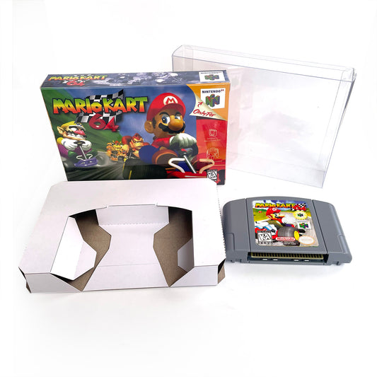 Mario kart game cartridge with tray box for N64 Nintendo 64