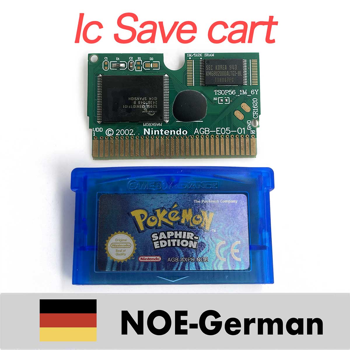 USA ESP NOE FRA EUR ITA IC Save cart Pokemon Emerald,firered,ruby,sapphire,leafgreen Game Cartridge for GBA multiple languages