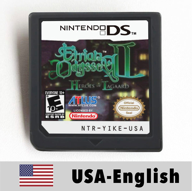 USA English Ace Attorney/Castlevania/Kirby/Rune Factory/Bomberman/Digimon World/Dragon Quest/Etrian Odyssey Game Cartridge for Nintendo Ds 3ds 2ds