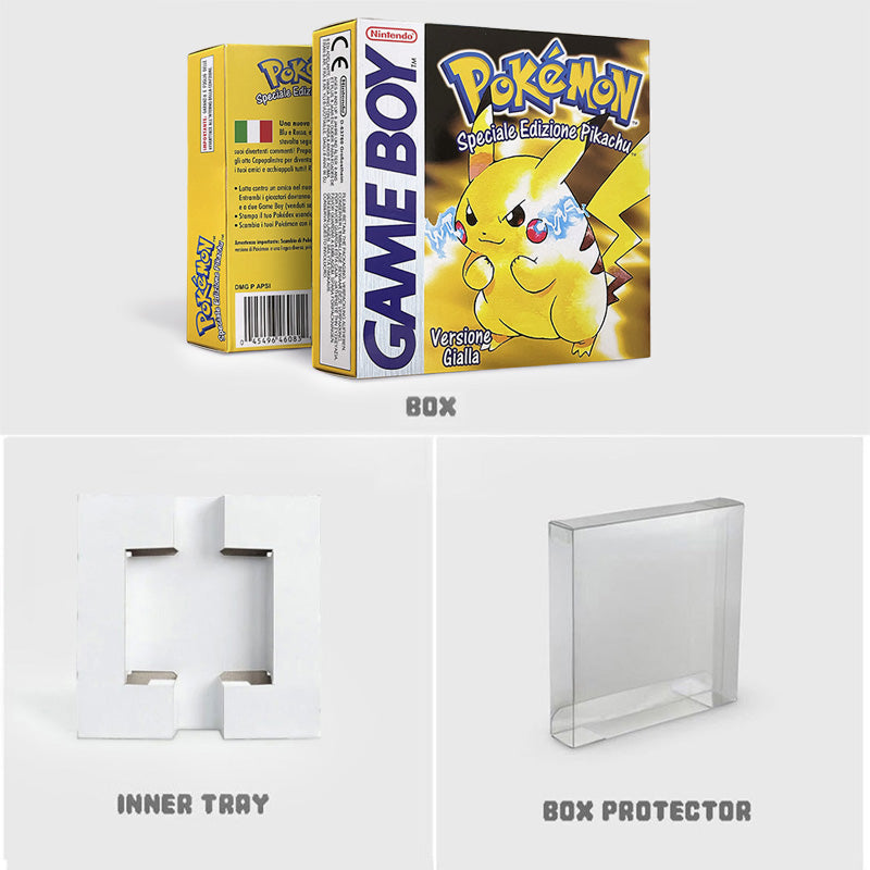 GBC game ITA Italian pokemon yellow version Nintendo Battery save NO RTC flash pokemon giallo cartridge tray box gbc game boy color