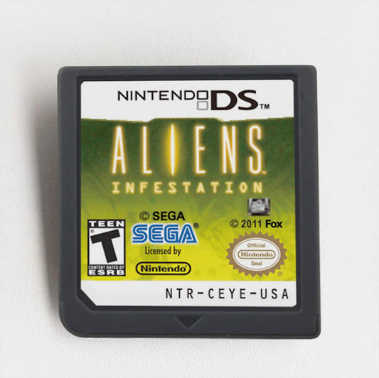 Aliens Infestation DS: Retro Pixel Horror with Permadeath, Co-Op, and Nonlinear Xenomorph MissionsGame cartridge for Nintendo Ds 3ds 2ds
