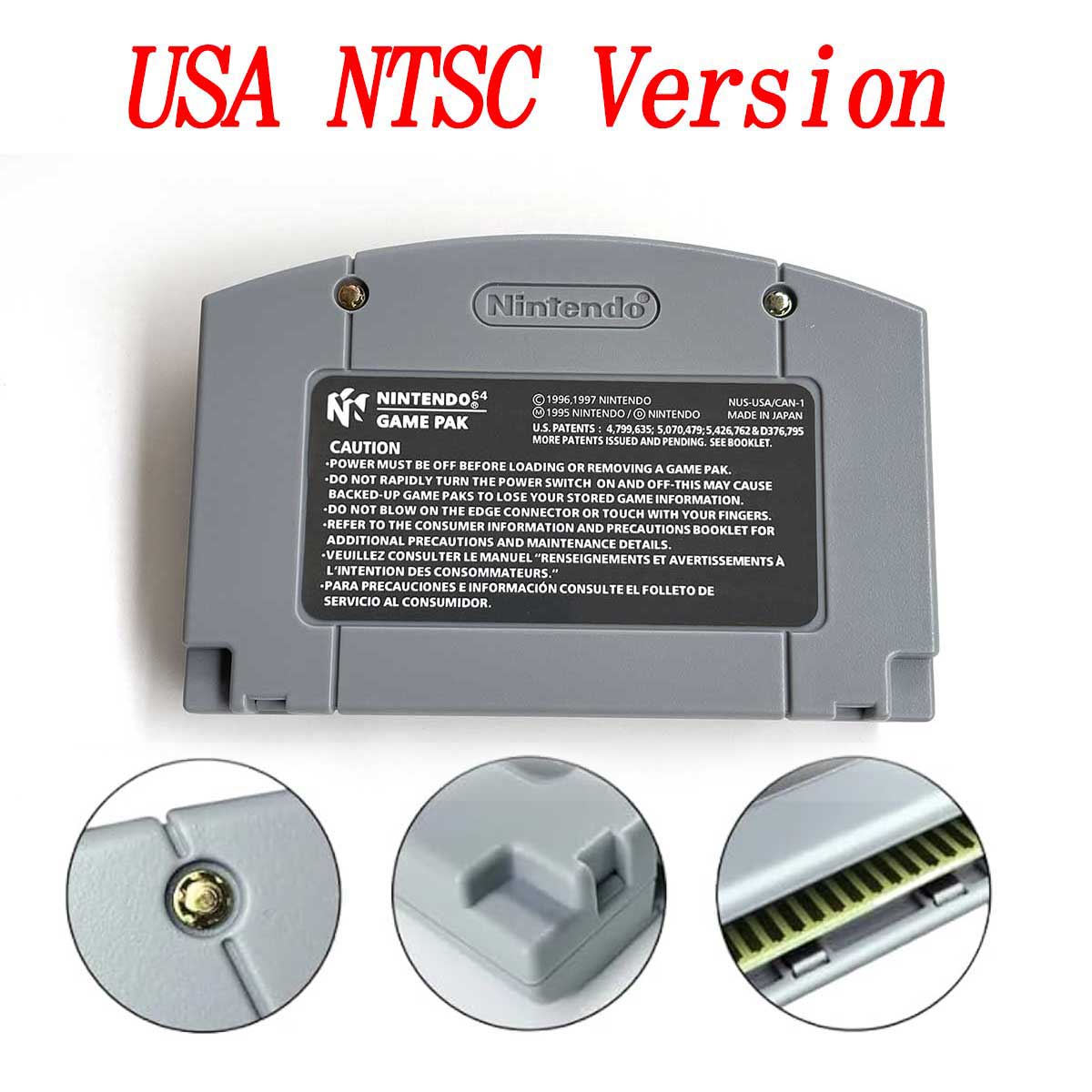 USA NTSC Banjo Donkey Kong 64 Kirby 64 Mario Party Pokemon Stadium Zelda Goldeneye 007 Game Cartridge Tray BOX for N64