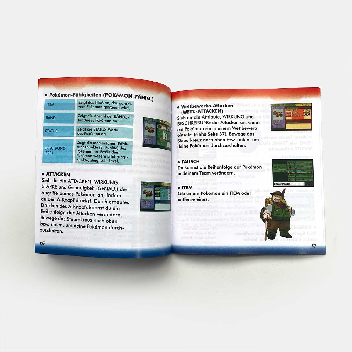 USA FRA NOE FRA ESP Pokemon Leaf Green Fire Red Ruby Emerald Sapphire manual for Gba