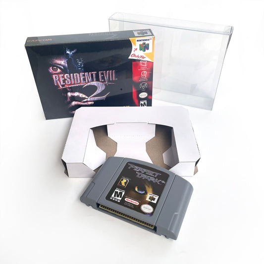 Resident Evil 2 game cartridge with tray box for N64 Nintendo 64