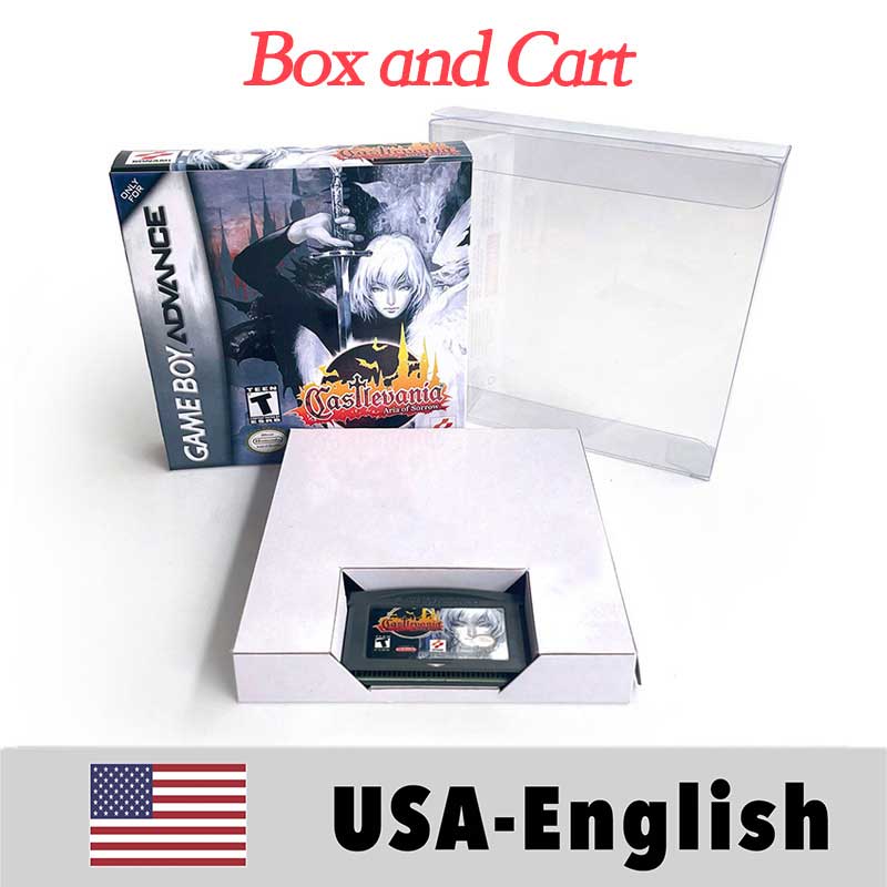 USA Englsih Zelda,super Mario,Castlevania,Metroid,Kirby,Final Fantasy,donkey Kong,Fire Emblem Nintendo box tray Game Cartridge for Gba