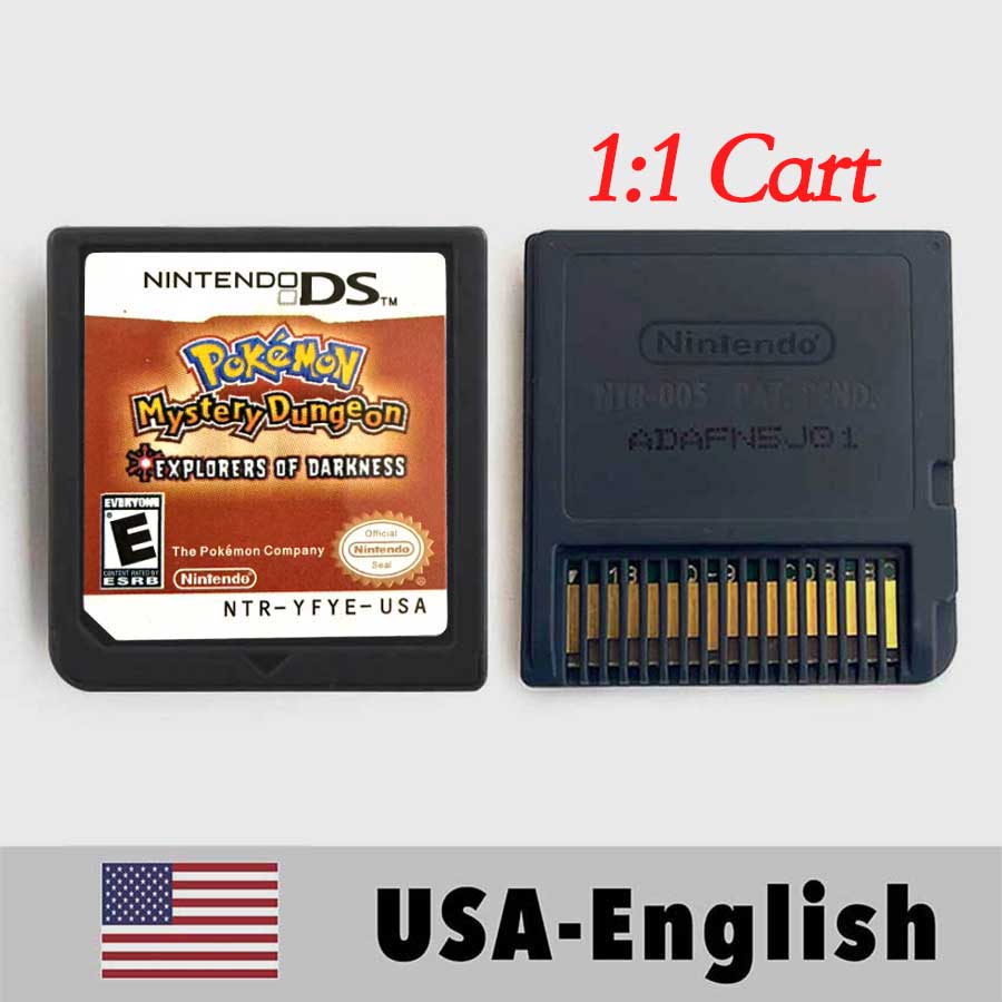 USA English Pokemon Mysiery Dungeon EXPLORERS OF SKY/Darkness/Time Blue-Rescue-Team Box Game Cartridge for DS NDS 3DS